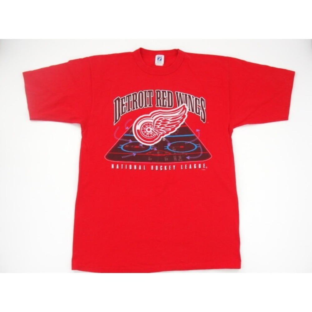 Men's Vintage Logo 7 Detroit Red Wings Single Stitch Tee Shirt, XL, NHL, USA